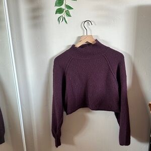 Arizona Jean Company Women's Deep Purple Turtleneck Sweater